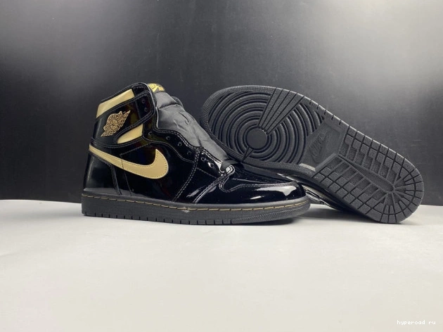 GOLD METALLIC 1 555088-032 AIR RETRO HIGH JORDAN BLACK (2020) 0912